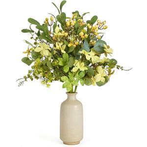 18 Inch Artificial Eucalyptus Stems with Berries, 6 Pcs Realistic Greenery Floral Picks, Spring Summer Stems for Wedding Centerpieces, Table and Home Decor