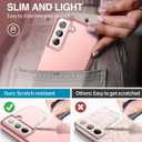 SURITCH for Samsung Galaxy S22 Case, [Built-in Anti-Scratch Screen Protector] 360 Full Body Protection Dual Layer Shockproof Rugged Bumper Phone Cover for Galaxy S22 6.1 Inch (Pink Gold)