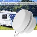 Riloer 12V RV Mushroom Head Exhaust Cooling Fan Shell, Noiseless Energy-saving Car Motorhome Roof Vent Ventilation Exhaust Fan for Homes Trailer Travel Caravan (Only Fan Shell)