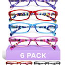Gaoye 0.5 Reading Glasses for Women, 6 pack Fashion Readers for Women Spring Hinge Eye Glasses, Blue Light Reading Glasses