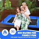 Trekassy 700lbs 60" Rectangle Platform Tree Swing for Kids and Adults Waterproof 2 Hanging Straps (Blue) (Blue)