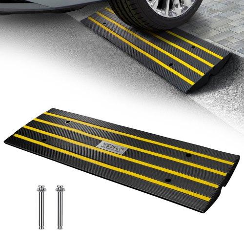 VEVOR Car Driveway Rubber Curb Ramps, Heavy Duty Threshold Ramp, 2.6" High