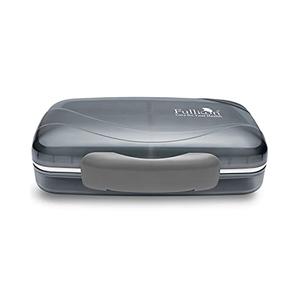 Travel Pill Organizer Large Portable Moisture Proof Vitamin Case, Fullicon Oversize 8 Compartment Pill Box, Pill Holder - Airtight & Moistureproof – Grey