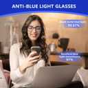 BLUEMOKY Blue Light Reading Glasses for Men，Sport Square Frame Readers, Anti Glare Computer Glasses(Black,2.25)