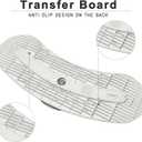 Crescent-Shaped Transfer Board with 360 Rotating Disk for Assisted Wheelchair Transfers, 400 lb Support