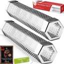 Premium Pellet Smoker Tube 12" (Set of 2) - 5 Hours of Billowing Smoke, Hot or Cold Smoking, for Any Grill or Smoker, An Easy and Safe Way to Provide Smoking, Free eBook Grilling Ideas & Recipes