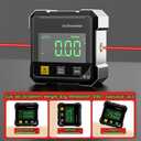 2026 Upgraded 4-Side Magnetic Digital Angle Gauge, Digital Angle Finder Magnetic, Cube Inclinometer with Backlight, Table Saw Miter Protractor, Woodworking Measuring Tool, Level Box for Hanging