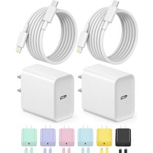 iPhone Charger Fast Charging USB C Charger Block Type C Charging iPad Chargers with 6FT C Chargers Cord Compatible with iPhone14/14 Pro Max/13/13Pro/12/12 Pro/11,iPad (White)