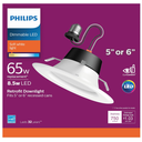 Philips LED Flicker Free 5"/6" Dimmable Recessed Downlight, EyeComfort Technology, 750 Lumen, Soft White Light (2700K), 8.5W=65W, E26 Base, Title 20 Certified, 6Count (Pack of 1)