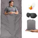 Sleeping Bag Liner,Travel Sheet & Adult Sleep Sack, Camping Sheets Travel Sleep Sack for Backpacking,Hotels & Hostels -Lightweight Single &Double Travel Sheet Camping Sheets