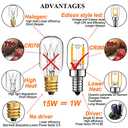 LiteHistory E12 1 watt Equal 15w Night Light Bulbs 150lm Himalayan Salt lamp Bulb 2700K t22 t7 led Bulb 2Pack