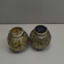 Set of 2 Solar Lanterns Outdoor Hanging Decorative Lights for Garden Patio Porch Decorations (Bronze)