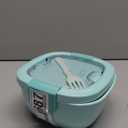 Bentgo Salad Container - 54 oz Bowl with 4-Compartment Toppings Tray, Leak-Proof Dressing Container, Reusable Fork, BPA-Free Lunch Box for Meal Prep & Food Storage; Removable Bento Tray (Coastal Aqua)