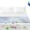 XKETA Graphene Grounding Mat for Bed: Indoor Earth Therapy for Better Sleep & Energy Boost  Conductive Sleep Pad with Grounded Benefits  Wellness Gift Kit for Women (King) (Silver)