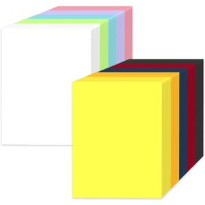 200 Sheets Vibrant Color Cardstock Paper 8.5 x 11 Premium Weight 200gsm 10 Assorted Colors Card Stock Paper DIY Crafts School Supplies Invitation Greeting Cards Printer Paper 8.5 x 11 Color Cardstock