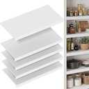 Wire Shelf Covers for Pantry, Premium Engineered Wood Shelf Covers for Wire Shelving, Wire Rack Covers for Closet, Laundry Room, Easy Assembly, White (5pcs, 30" W x 12" D), Pending Patent