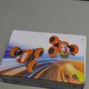 Threeking Remote Control Car RC Cars Toys for Boys Girls Ages 6-12, 4WD Stunt Car with Breathing Soft Lights, Double-Sided Driving & 360 Flips, Presents Gifts, Green