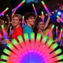 12pcs Foam Glow Sticks,Party Favors Supplies,3 Flashing Modes Glow In The Dark Party Supplies, Light Up Foam Sticks for Wendding Raves Camping Outdoor