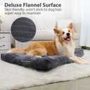 Dog Crate Bed Washable Jumbo Dog Beds for Large Dogs Deluxe Thick Flannel Fluffy Comfy Kennel Pad Anti-Slip & Anti-Scratch Pet Sleeping Mat, 48 x 29 Inch, Gray