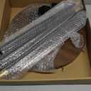 Plant Stand Indoor,Mid Century Walnut Wood Plant Table, Heavy Duty Metal Tall Flower Pot Stand,Modern Round Small Side End Table With Raised Design(12"x17")