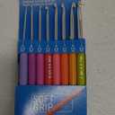 Prym Soft Grip Aluminum, 2-6mm Crochet Hook Set, Multicolor 8 Count