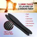 Carbon Fiber Insole for Men & Women 1 Pair: 1.5mm Thick Rigid Shoe Insert for Morton's Toe, Turf Toe, Hallux Rigidus & Arthritis - Alternative to Post Op Shoe(285mm)
