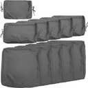 Outdoor Patio Cushion Cover Replacement, Outdoor Cushion Slipcovers for Patio Furniture Patio Sofa Couch Outside Zipper Design w/5 Seat Cushion Covers and 6 Backrest Pillow Cover(Grey)