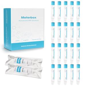 10ml PRP Tubes for PRP Systerm, ACD and Gel Glass Tube, Individually Wrapped Box of 20