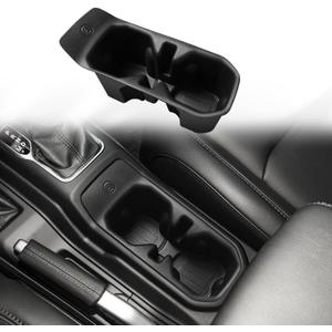 Muslogy Center Console Cup Holder Inserts Compatible with 2018-2024 2025 Jeep Wrangler(JL/JLU) & Gladiator(JT) Accessories Middle Console Drink Holder TPE Organizer Non-Slip Drink Stopper