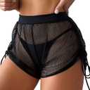 Verdusa Women's Sheer Shorts Black, XL