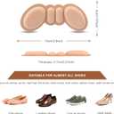 2 x Heel Grips Liner Cushions Inserts for Loose Shoes, Heel Pads Snugs for Shoe Too Big Men Women, Heel Grips Protectors for Blisters Pain, Filler Make Shoes Fit Tighter (RosyBrown Black H)