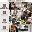 Veken 10 Set/8 Set Packing Cubes for Travel Essentials, Suitcase Organizer Bags in 4 Sizes, Carry-On Luggage Accessories with Laundry Bag & Passport Holder, Airplane Must Have, Camp Gifts for Men (01 Black)