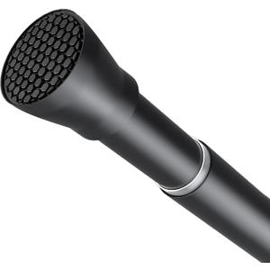 Shower Tension Curtain Rod Black 45 to 77 Inch Spring Tension Curtain Rod Shower Rod Non Slip Shower Curtain Rod No Drilling 1pcs for Windows Adjustable Tension Rods of Curtain Window Closet Kitchen