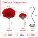 3 Pcs 5 ft Large Rose Flowers Giant Artificial Roses, Valentine Standing Huge Handcrafted Flowers for Window Reception Banquet Ceremony Floral Decor Garden Hotel Office Birthday Wedding Party