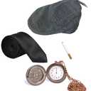 1920s Men Costume Accessories Set Roaring Retro Gangster Costume