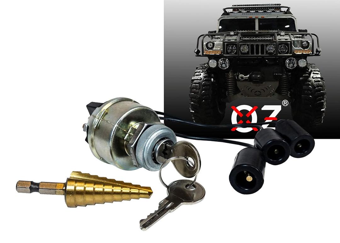 Ignition Starter Keyed Switch Military Plug 4-Position Acc/Off/ON/Start Compatible with Humvee M998 HMMWV 24V