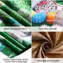 Tatuo Spring Easter Photograhy Background Bunny Colorful Egg Rabbit Floral Grass Wooden Wall Garden Backdrop Happy Easter Banner for Spring Party Photo Booth Props Supplies Decorations(Flower Style)