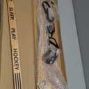 Leinuosen Wood Hockey Stick Wall Mounted Coat Rack with 4 Hooks, Wall Decoration, Wooden Coat Hooks for Hanging Clothes, Towels, Backpacks, Keys