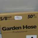 Garden Hose 5/8" x 50FT, 3/4" Solid Brass Fittings Heavy Duty Water Hose Non-Kinking Lawn & Garden Watering Equipment