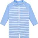 uideazone Baby Toddler Boys Zipper Rash Guard Swimsuit UPF 50+ One Piece Beach Swimwear Bathing Suits 3-36 Months