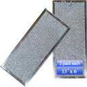 Microwave filter 13x6 replacement WB06X10596 W10208631A microwave vent filter fit for Amana KitchenAid Maytag Samsung Lg Ge Whirlpool Panasonic microwave replacement parts 2Pack