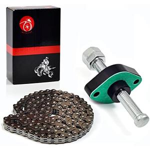 MOTO1988 Cam Timing Chain 106L & CNC Manual Tensioner For Kawasaki Bayou 220 Bayou 250 1992-2011 92057-1380 12049-1055