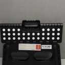 Korpai 9" Folding Step Stool for Adults and Kids 15-Inch Extra Wide Stool Holds Up to 300 lbs, Non-Slip Folding Stools with Handle, Compact Plastic Foldable Step Stool for Bathroom, Kitchen, Etc (Black)