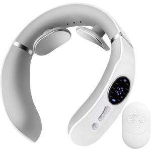 Neck Massager Intelligent Cordless Portable with Heat & Comfortable Stretching - Multifunctional for Cervical Neck & Shoulder Relaxation at Home, Office, Travel