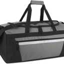 40 Liter, 22 Inch Reflective Duffle Bag with Shoulder Strap for Men, Women, Travel (Grey)