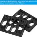 PATIKIL 1/2" Skateboard Riser Pads, 10 Pack PU 3x2 Skateboard Riser Pads Angled Wedge Shock Pads for Skateboard Truck, Black