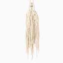 Natural Dried Wisteria Hanging Flowers - 30 Inch Bleached White Amaranthus Vine for Wedding Arch, Boho Home Decor, Wall Floral Arrangement and Vase Filler (12, White)