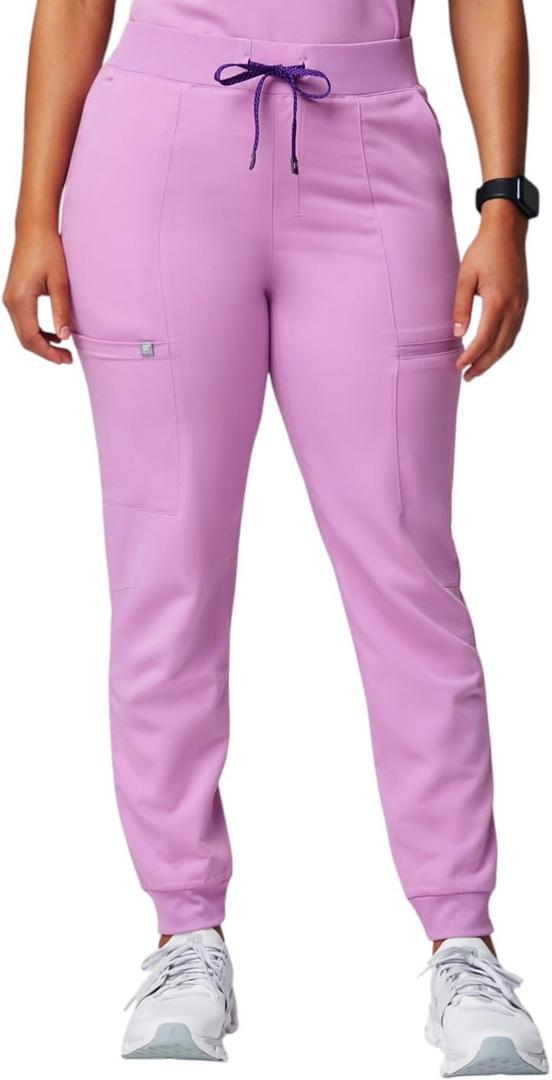 Fabletics Women's High Rise Active Scrub Jogger - MotionTech, 4-Way Stretch, Pocket-Packed, Lightweight, Semi-Slim Fit, M