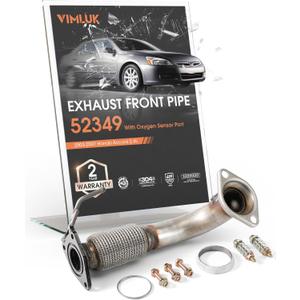 Stainless Steel Exhaust Flex Front Pipe 2.75" Inlet (OD) Fit For 2003-2007 Accord 2.4L REF#18210SDAA01,18210SDAA11,18210SDCL01(VK-52349-D)
