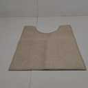 chakme Bathroom Rugs Mat U-Shaped 24x17, Ultra Thin Non Slip Bath Mat Small Quick Dry Absorbent Bath Mat for Bathroom Floor, (Light Beige, U-24"x17")